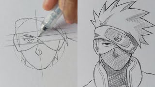 How To Draw Kakashi Hatake With Ease  Naruto Shippuden  ssart1 [upl. by Maker822]