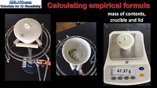 12 Calculate empirical formula from experimental data [upl. by Lenad285]