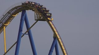 The Nitro Roller Coaster at Six Flags Great Adventure in Jackson New Jersey Ultra HD 4K [upl. by Rotow870]