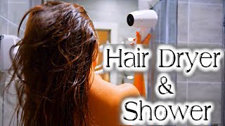 Hair Dryer Sounds amp Shower Shower Hair Dryer Blow Dryer Sleeping Sound White Noise Water Shower [upl. by Evelinn]