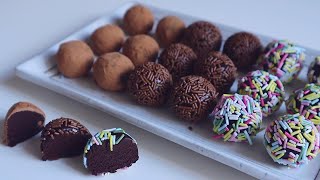 2 Ingredient Condensed Milk Chocolate Truffles Recipe [upl. by Anirtruc]