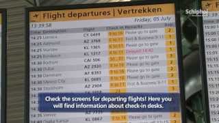 Directions for departure from Amsterdam Airport Schiphol nontransfer [upl. by Filmore]