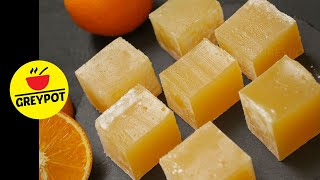 Orange Turkish Delight  Orange Lokum  No Artificial Colour  No Gelatin  No Agar Agar [upl. by Adnael]