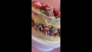 HOW TO MAKE A FAULT LINE CAKE  STEP BY STEP PROCESS CHOCOLATE amp VANILLA [upl. by Siravart]