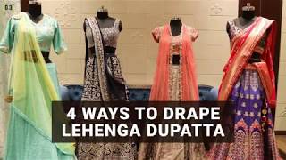 4 Ways to Wear Dupatta with Lehenga Choli for Wedding  How to [upl. by Manthei280]