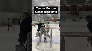 Highlights from Tanner Morrow’s JHL goaltending debut hockey [upl. by Rednaskela746]