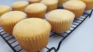 VANILLA CUPCAKE  SOFT BUTTER SPONGE CUPCAKE [upl. by Derdle]