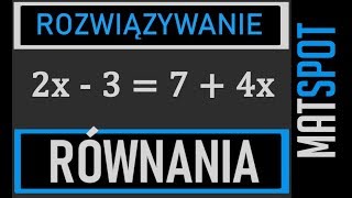 rozwiązywanie równań poziom 1 [upl. by Ecyak]