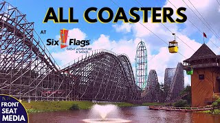 All Coasters at Six Flags Great Adventure  OnRide POVs  Front Seat Media [upl. by Harrus]