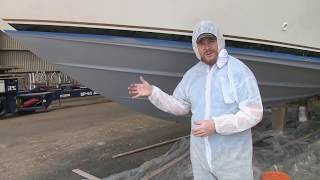 How to Paint the Bottom of Your Fiberglass Boat  DIY [upl. by Riggs]