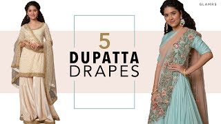 5 Dupatta Drapes That Will Transform Your Kurtas  Glamrs Style Hacks [upl. by Unam]