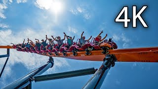 Jersey Devil Coaster 4K offride Six Flags Great Adventure [upl. by Amis]