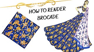 Rendering Of Brocade  Fabric Rendering [upl. by Eidok]