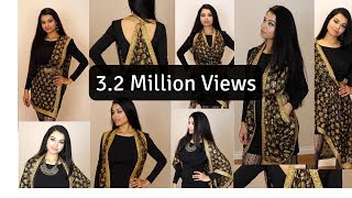 DIY Style Dupatta in 6 Different ways HD [upl. by Anev255]