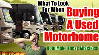 Buying A Used Motorhome  Dont Make These Mistakes [upl. by Nylkoorb]