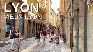 LYON Walking Tour 4K VIEUX LYON [upl. by Llerreg49]