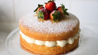 EASY VICTORIA SPONGE CAKE RECIPE [upl. by Nanerb]