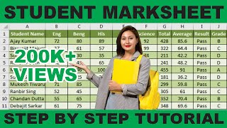 1Excel Marksheet StepbyStep Tutorial on How to Make a Grade Sheet in Excel [upl. by Aidam]