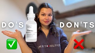 HOW TO PROPERLY USE THE ORDINARY NIACINAMIDE SERUM  Dos and Donts [upl. by Llehsim344]