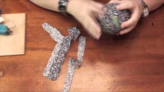 How to Make FabricCovered Styrofoam Balls With Fabric Strips  DIY Craft Projects [upl. by Etnuhs]