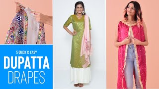 How To Drape A Dupatta In 5 Different Ways [upl. by Danie]