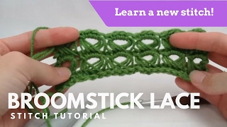 Broomstick Lace Crochet Tutorial [upl. by Careaga131]