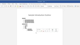 How to format an outline in MS Word 365 [upl. by Abby]