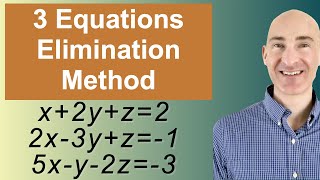 Solving Systems of 3 Equations Elimination [upl. by Rape281]