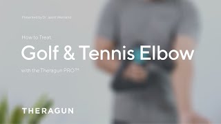 How To Treat Golf amp Tennis Elbow with your Theragun [upl. by Sulrac]