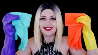 ASMR Wearing Rubber GlovesMarigolds  6 Different Pairs  PVC Top  INTENSE EartoEar Tingles [upl. by Yelwah]