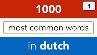 Learn Dutch online  Basic Dutch vocabulary  lesson 1  New version [upl. by Llorrad524]