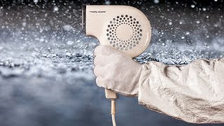 Hair Dryer Sound 33 and Rain and Thunder  ASMR  1 Hour White Noise [upl. by Ys]