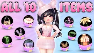 ALL 10 NEW EASTER ITEMS TOGGLES  SHOWCASE in Royale High  ROBLOX [upl. by Ayalat]