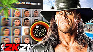 WWE The Undertaker Face Creation in NBA 2K21 [upl. by Hoo29]