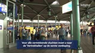 Wegwijzer voor vertrek vanaf Schiphol [upl. by Sirromed]