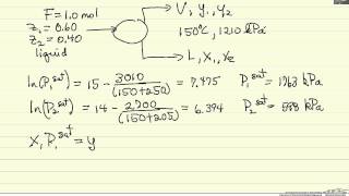 Flash Calculation Raoults Law [upl. by Kartis]