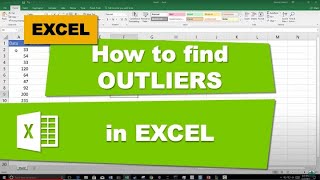 How to Find Outliers with Excel [upl. by Candi]