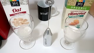 Oat Milk vs Almond Milk part 2 Frothing Test [upl. by Araj]