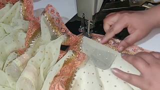 Designer Boutique Style Dupatta Making at home  दुपट्टे की लंबाई बढ़ाने की Easy Trick [upl. by Dweck55]