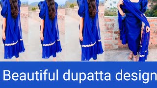 Trending Dupatta Design Cutting amp Stitching  Dupatta Design Ideas [upl. by Trutko]