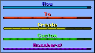 Minecraft  How To Create Custom Bossbars [upl. by Devlin]