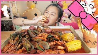 SPICY SEAFOOD BOIL  MUKBANG [upl. by Llednek47]