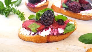 Appetizer Recipe Roasted Berry Crostini by Everyday Gourmet with Blakely [upl. by Eam]