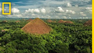 Soar Over the Chocolate Hills in the Philippines  National Geographic [upl. by Hoskinson411]