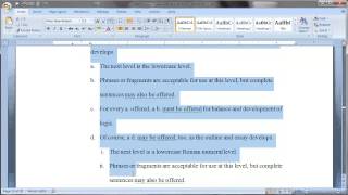 Using Word to Create an Outline [upl. by Orrin]