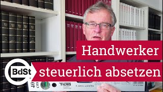 Wie kann man Handwerkerleistungen von der Steuer absetzen [upl. by Arondel]