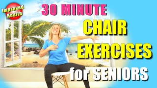 At Home 45 Minute CHAIR WORKOUT  Chair Exercises for Seniors and Beginners  Full body workout [upl. by Selwin]