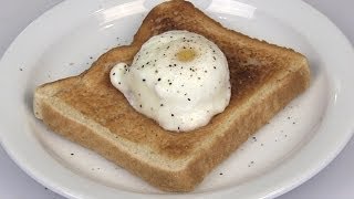 NO Fail Microwave Perfect Poached Egg Recipe [upl. by Yllaw]