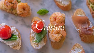 Crostini Recipe  Italian Crostini 3 Delicious Ways  ASMR Cooking [upl. by Reger]